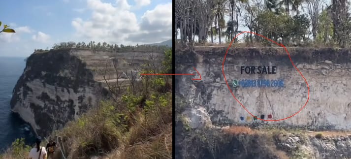 Ramai Dibicarakan, Tebing Diarea Wisata Nusa Penida Dijual