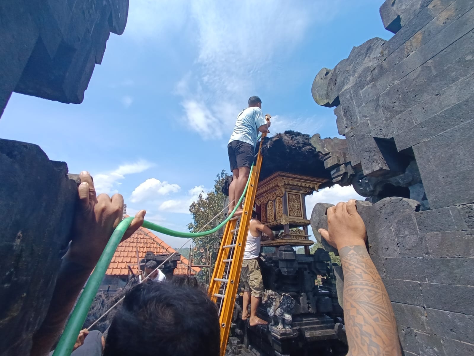 Tiga Bangunan Pelinggih Milik Warga Ubud Terbakar, Kerugian Rp 250 Juta