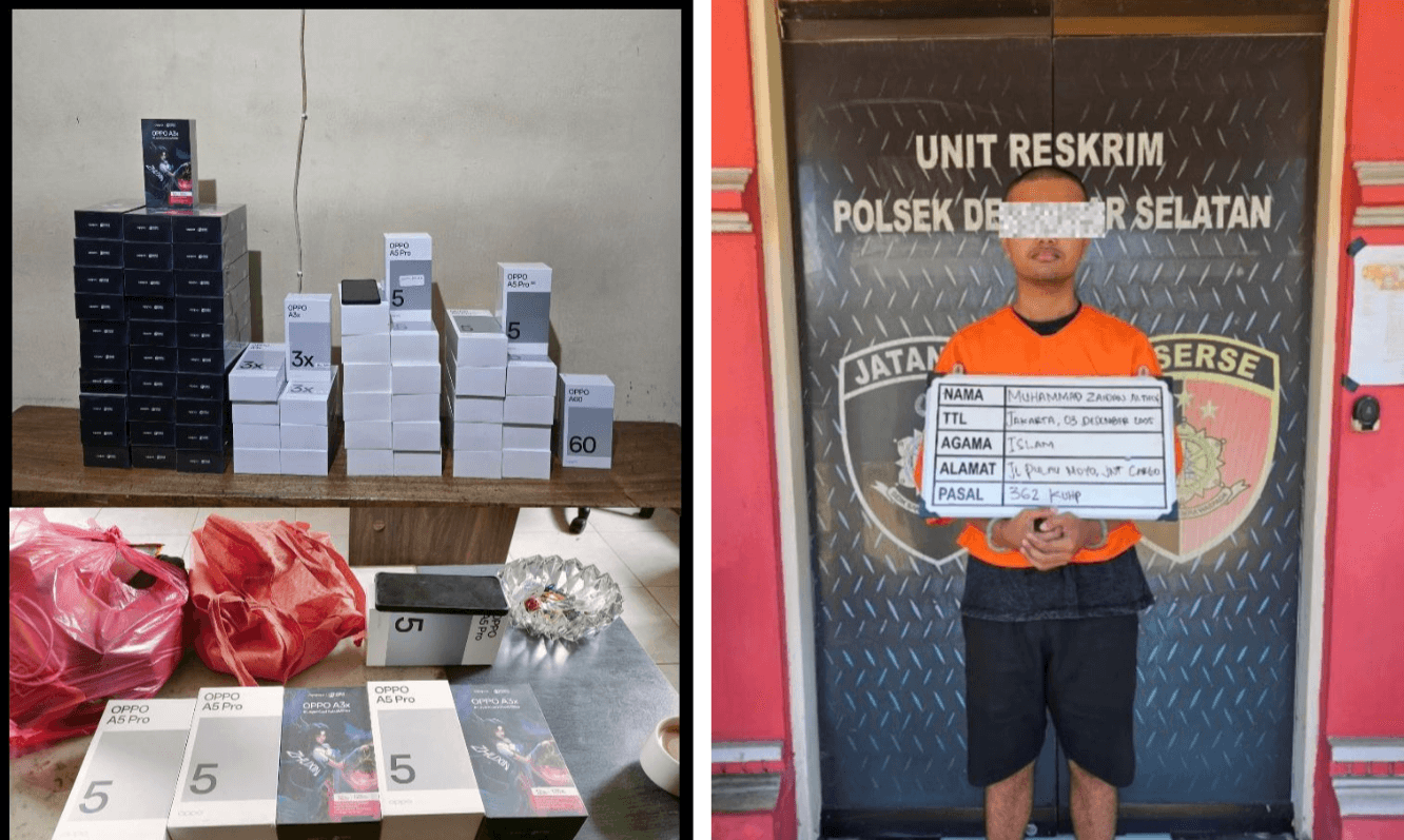 120 Unit Handphone Dicuri, Kerugian Rp 245 Juta, Pelaku Asal Jakarta dan Buleleng Ditangkap