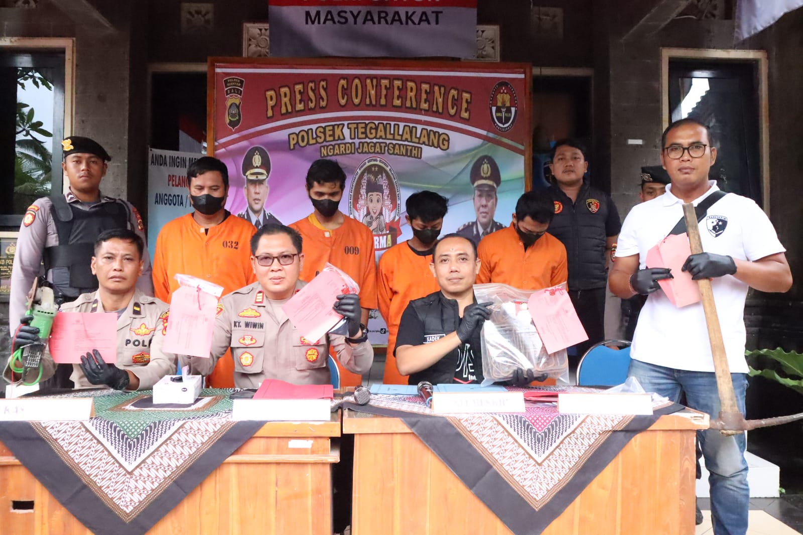 Polsek Tegallalang Amankan Pelaku Pencurian dan Penggelapan di Gianyar