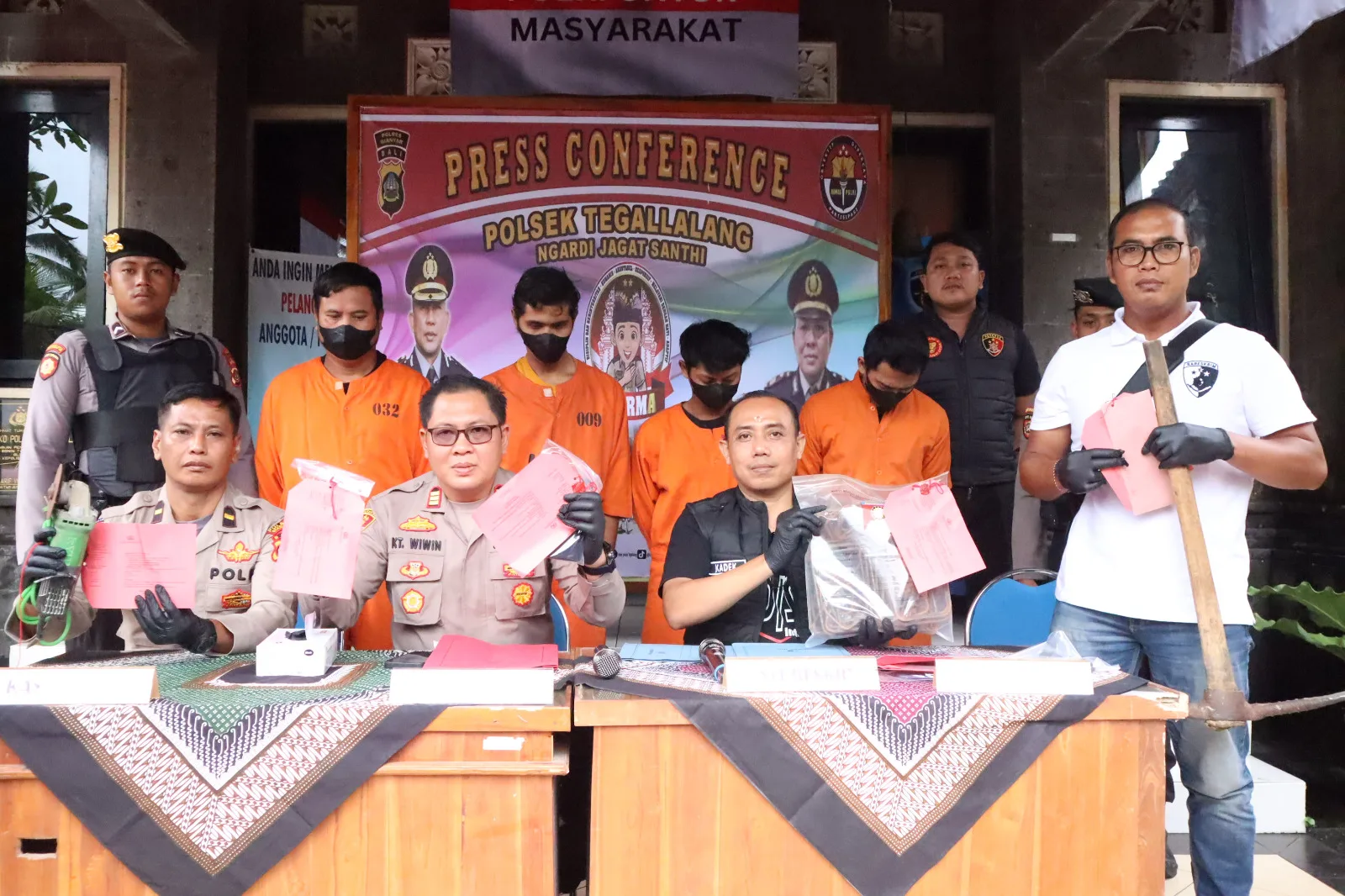 Polsek Tegallalang Amankan Pelaku Pencurian dan Penggelapan di Gianyar