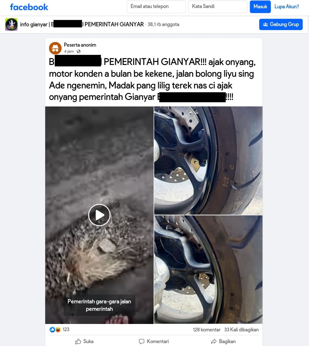 Tanggapi Viralnya Kendaraan Warga Rusak akibat Jalan Berlubang, Bupati Gianyar Sebut Masyarakat Sangat Berhak Marah