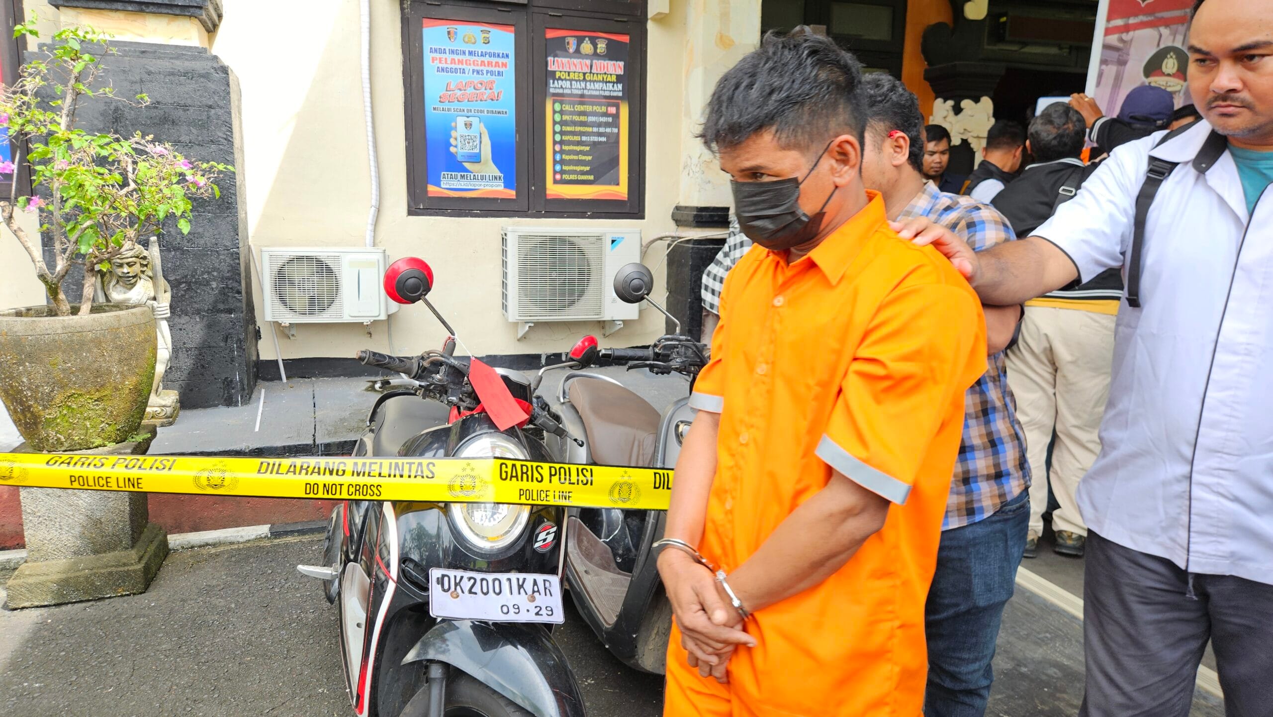 Larikan Motor Kurir Paket, Tersangka Ditangkap Saat Macet di Ubud