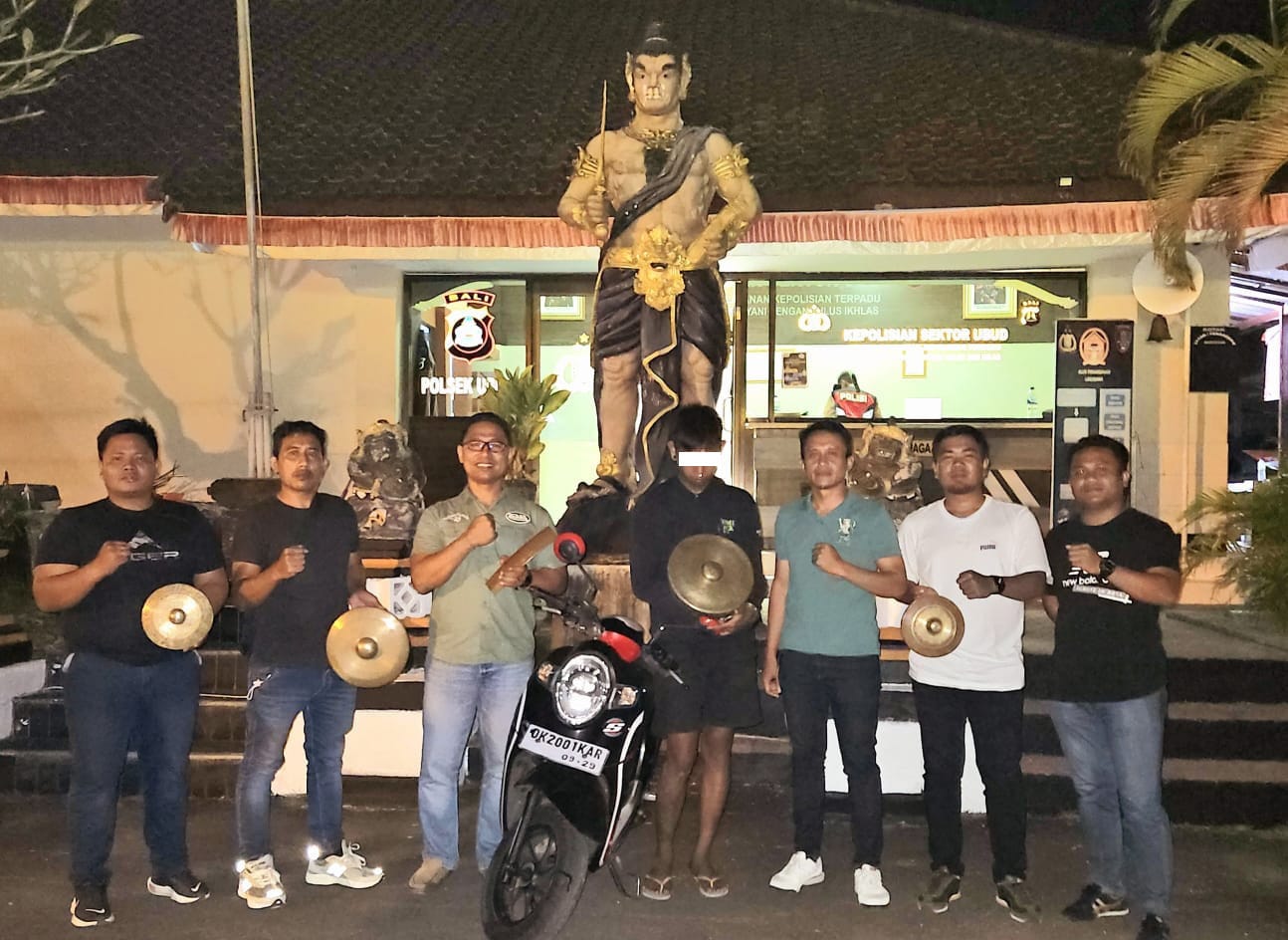 Pencurian Gong yang Beraksi di Ubud Ditangkap, Sebagain Sudah Dijual Kepemulung