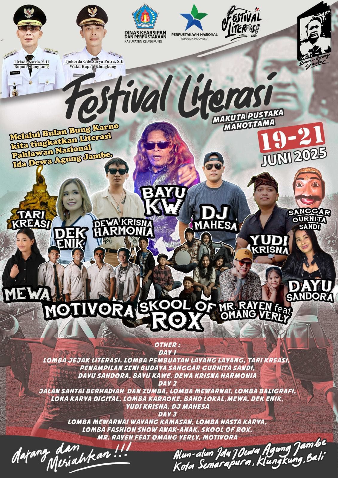 Festival Literasi Pertama di Klungkung, Angkat Tema “Makuta Pustaka Mahottama” Digelar 19-21 Juni 2025