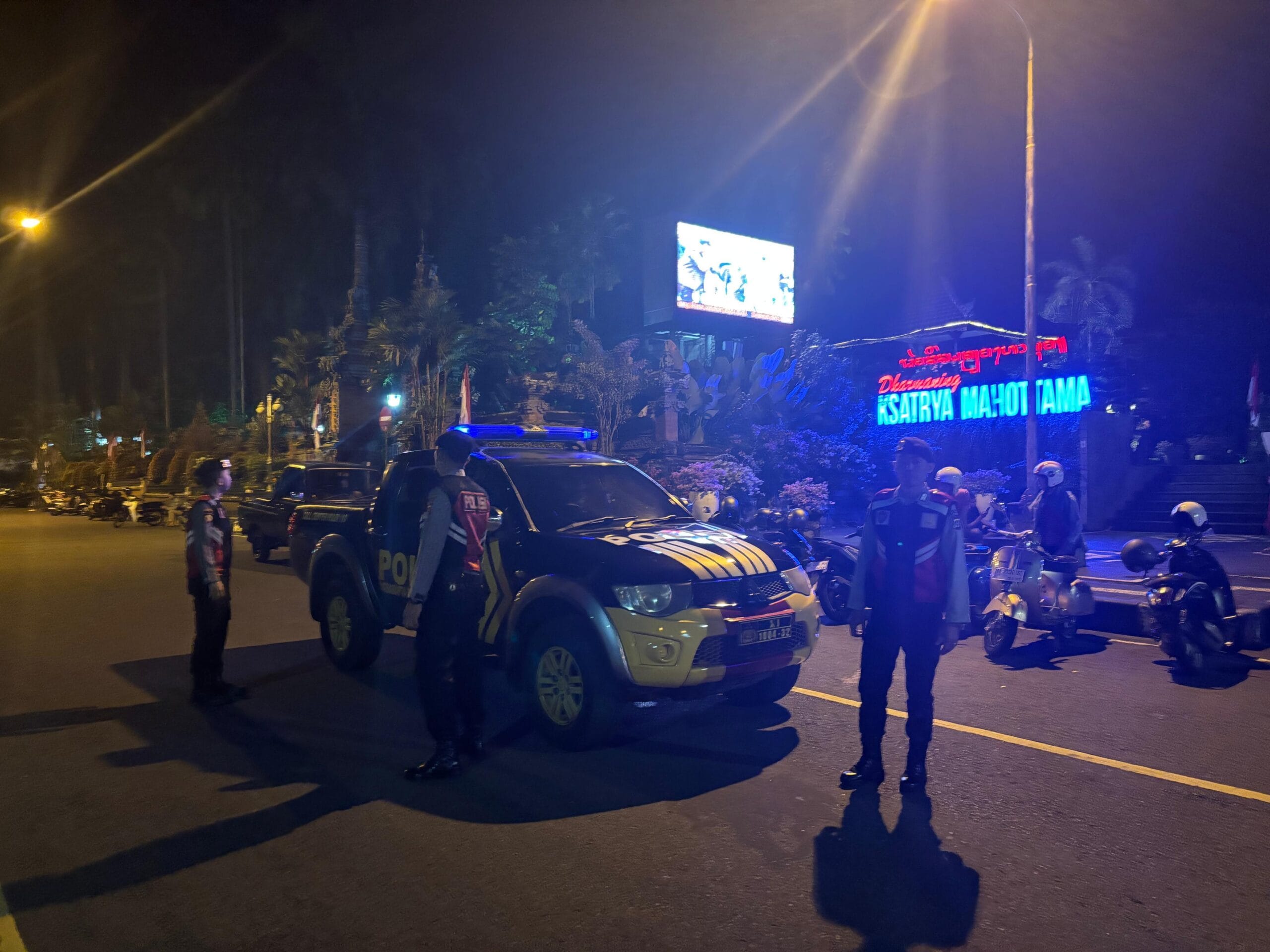 Persempit Ruang Gerak Pelaku Kejahatan, Polres Klungkung Gencarkan Patroli Malam