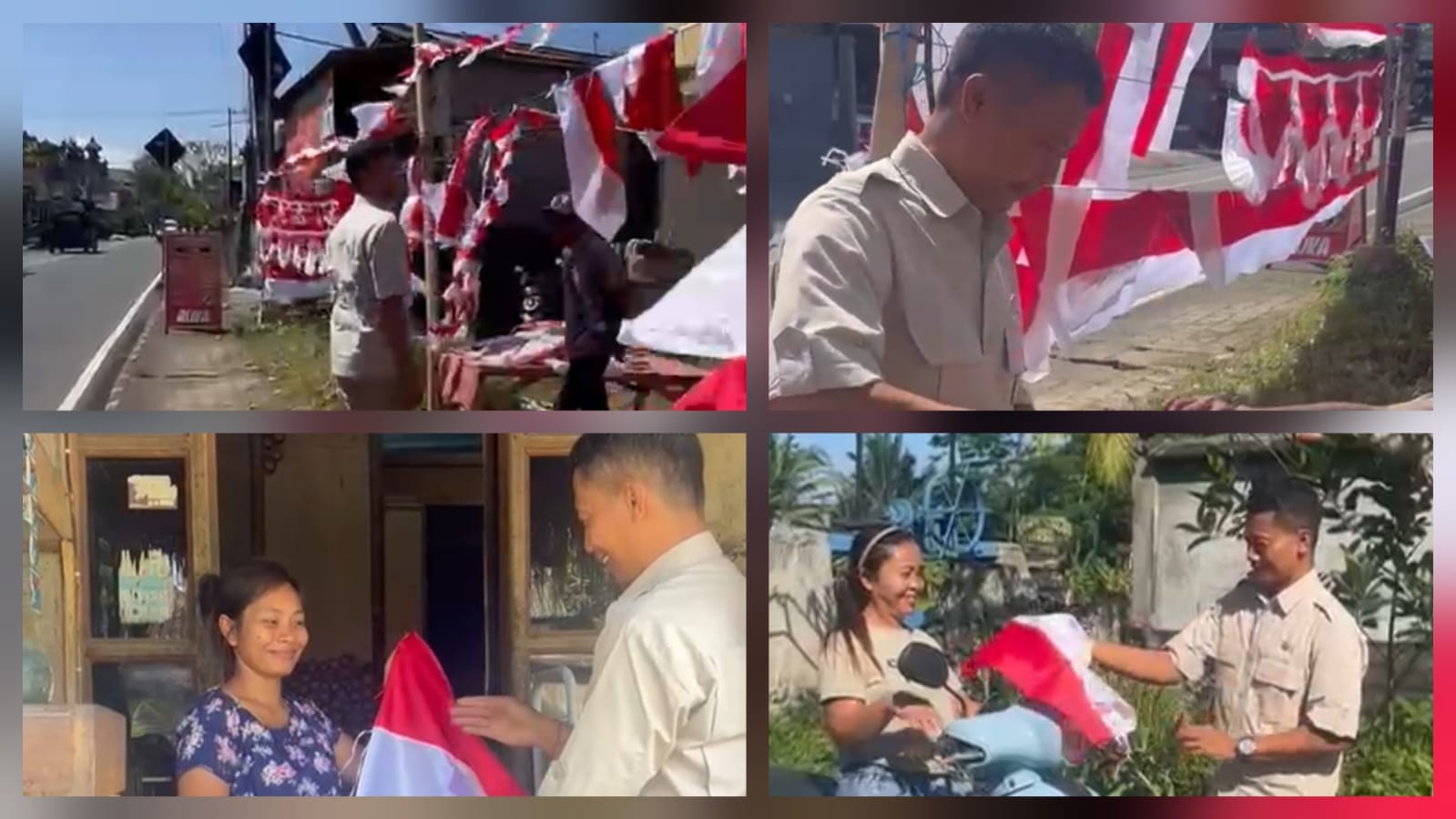 Ketua Fraksi Gerindra Klungkung Sambut HUT RI ke 80, dengan Beli Bendera dan Bagikan Langsung ke Masyarakat