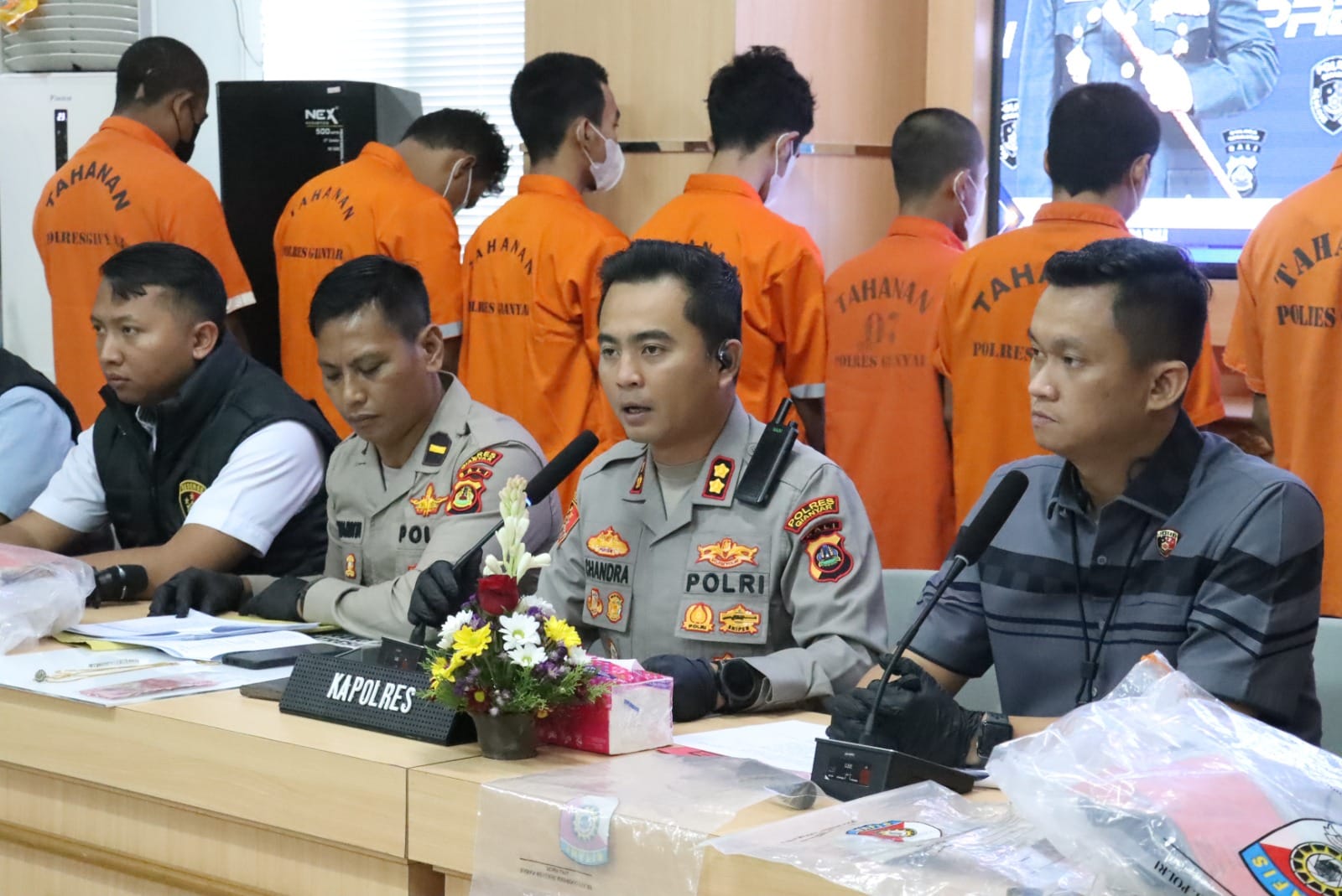 Sikat Agung 2025, Polres Gianyar Tangkap 26 Tersangka dari 21 Kasus Kriminal, Didominasi Curanmor