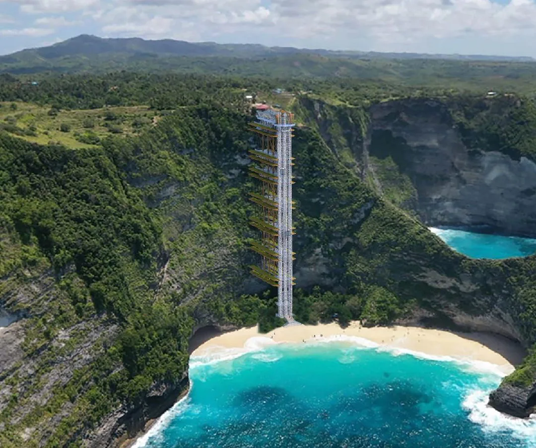 Lift Kaca di Kelingking Beach Digarap Investor Tiongkok, Investasi Rp 200 Miliar – Dukungan Masyarakat Adat