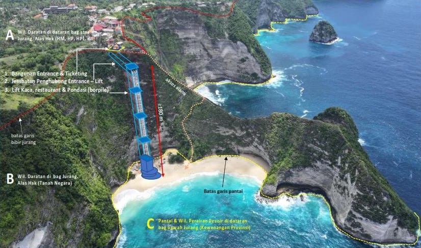 Lift Kaca Kelingking Melanggar Berat, Gubernur Bali Perintahkan Bongkar Total