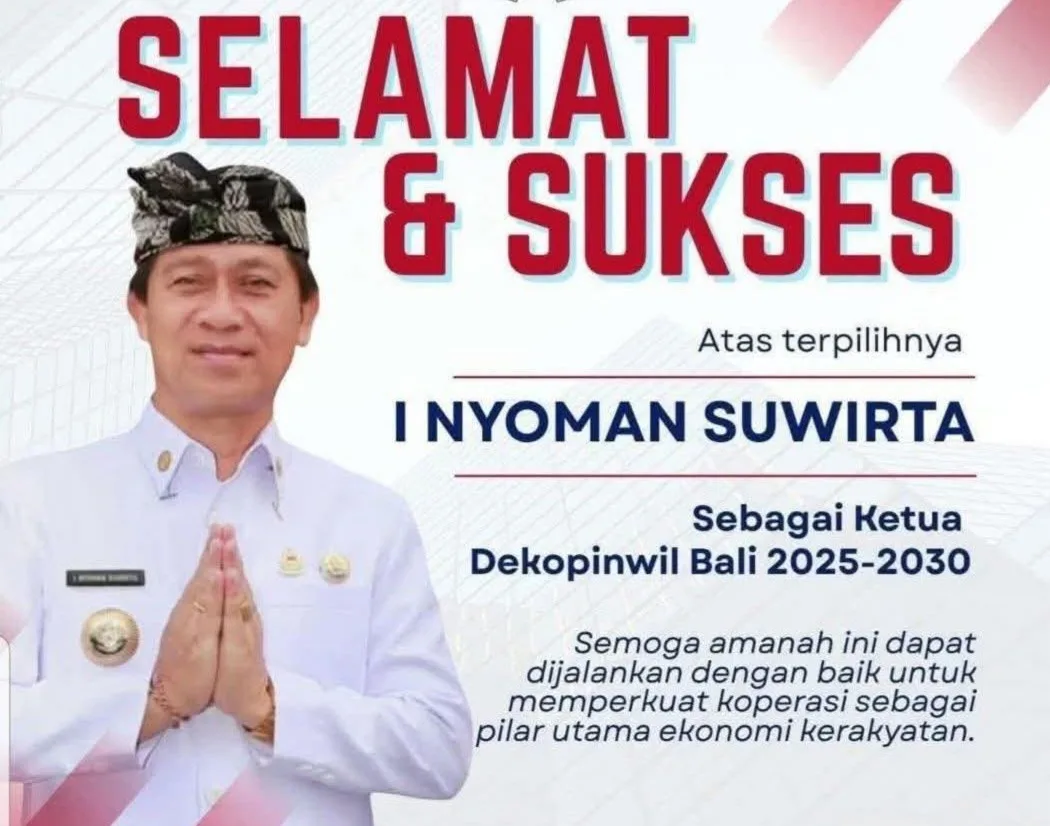 27 Tahun Berkoperasi, Nyoman Suwirta Dipercaya Pimpin Dekopinwil Bali