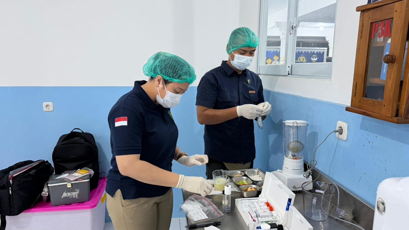 Polres Gianyar Pastikan Makanan Program MBG Aman Lewat Food Safety Dini Hari