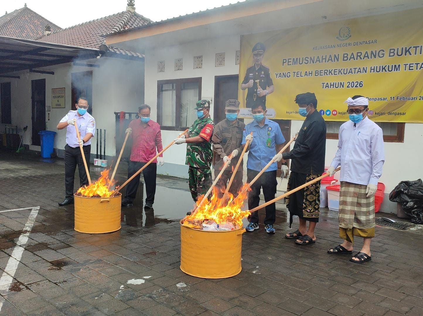 Ribuan Gram Narkoba hingga Senjata Tajam Dimusnahkan Kejari Denpasar, Pelaku Luar Bali Mendominasi
