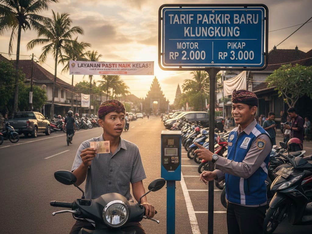 Klungkung Segera Sesuaikan Tarif Parkir Motor dan Mobil, Bidik Target PAD Rp 2,2 Miliar