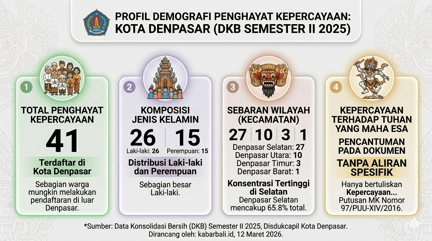 Disahkan MK, 41 Warga Denpasar Kini Cantumkan Status ‘Penghayat Kepercayaan’ di e-KTP