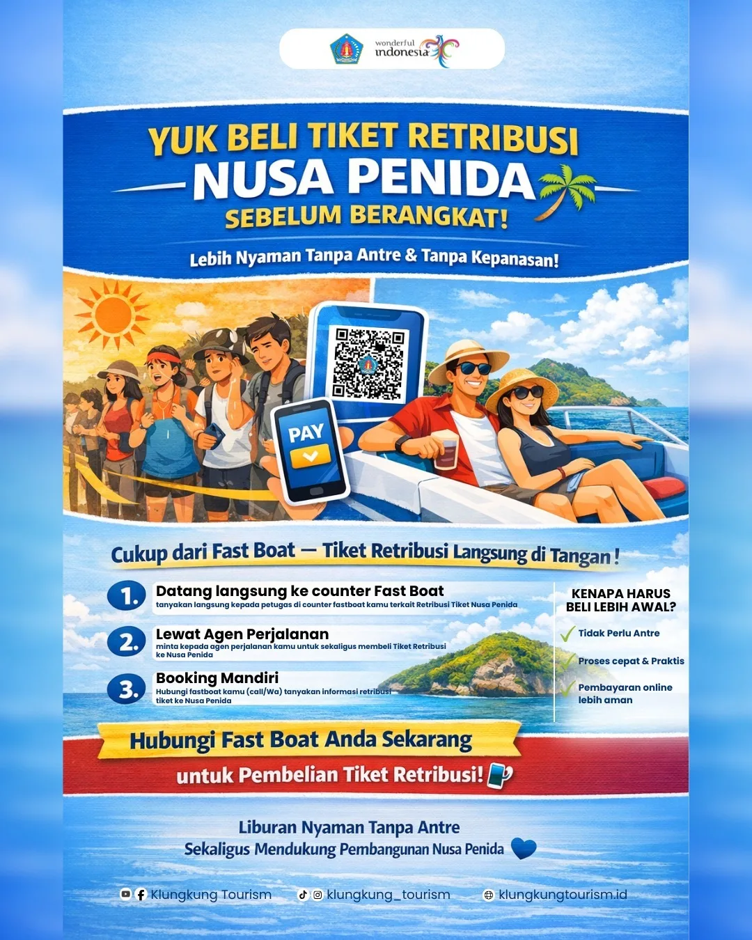 Permudah Wisatawan, Retribusi Nusa Penida Resmi Bisa Dibeli Online Mulai 21 April 2026