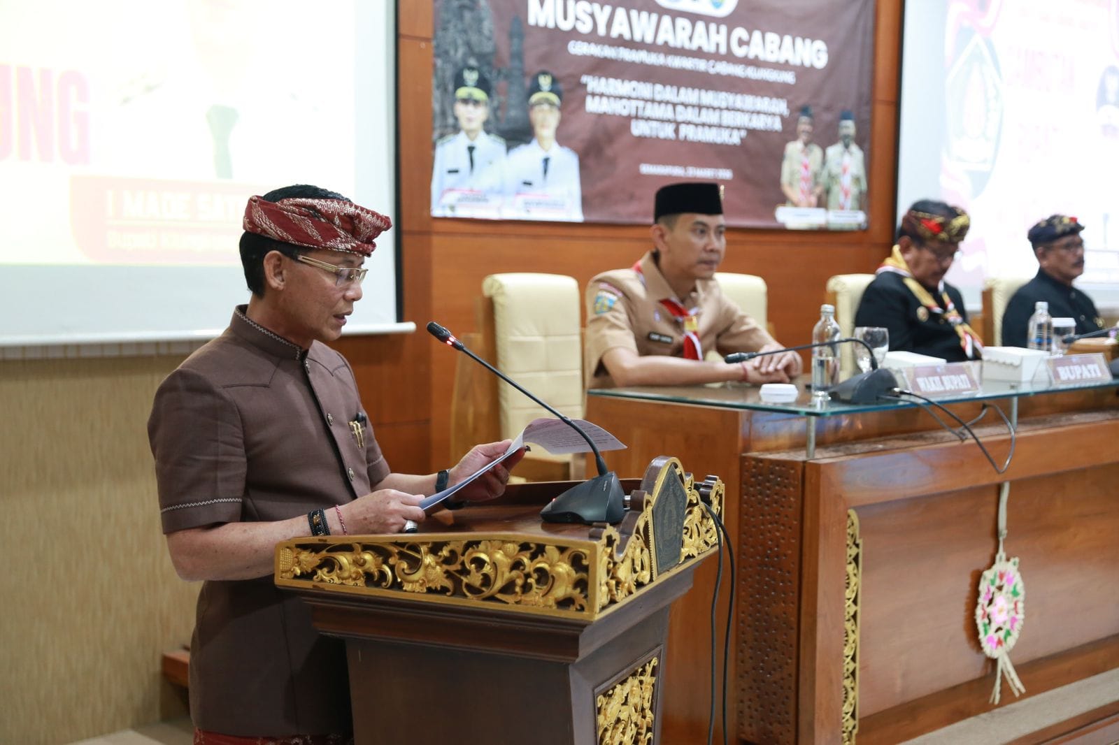 Gebrakan Pramuka Klungkung: Bupati Made Satria Tekankan Spirit ‘Mahottama’ dalam Muscab 2026, Apa Maknanya?
