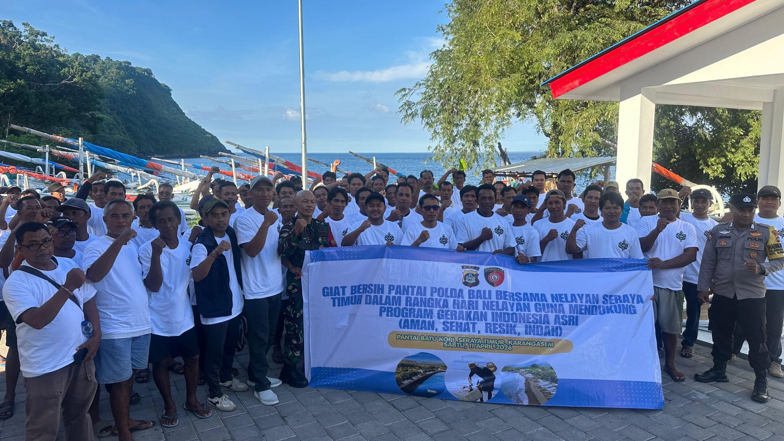 Kawal Kampung Nelayan Merah Putih, Polda Bali Bersama Nelayan di Ujung Timur Bali