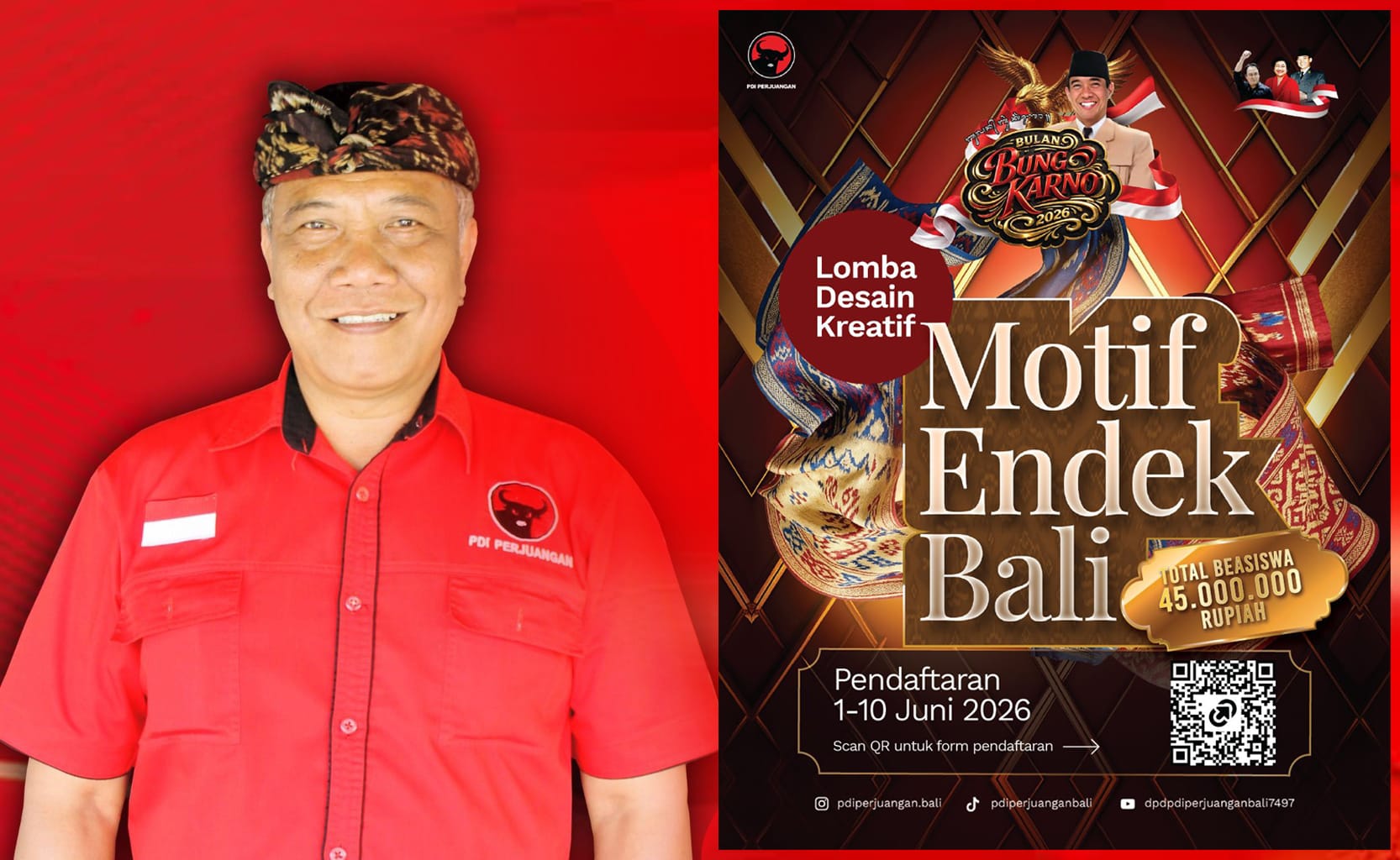 Rayakan Bulan Bung Karno, Gung Anom Ajak IKM Klungkung Adu Kreativitas Desain Endek