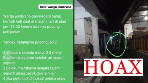 Polisi Pastikan Isu Kemunculan ‘Pocong Jadi-jadian’ di Air Kuning Jembrana adalah Hoaks