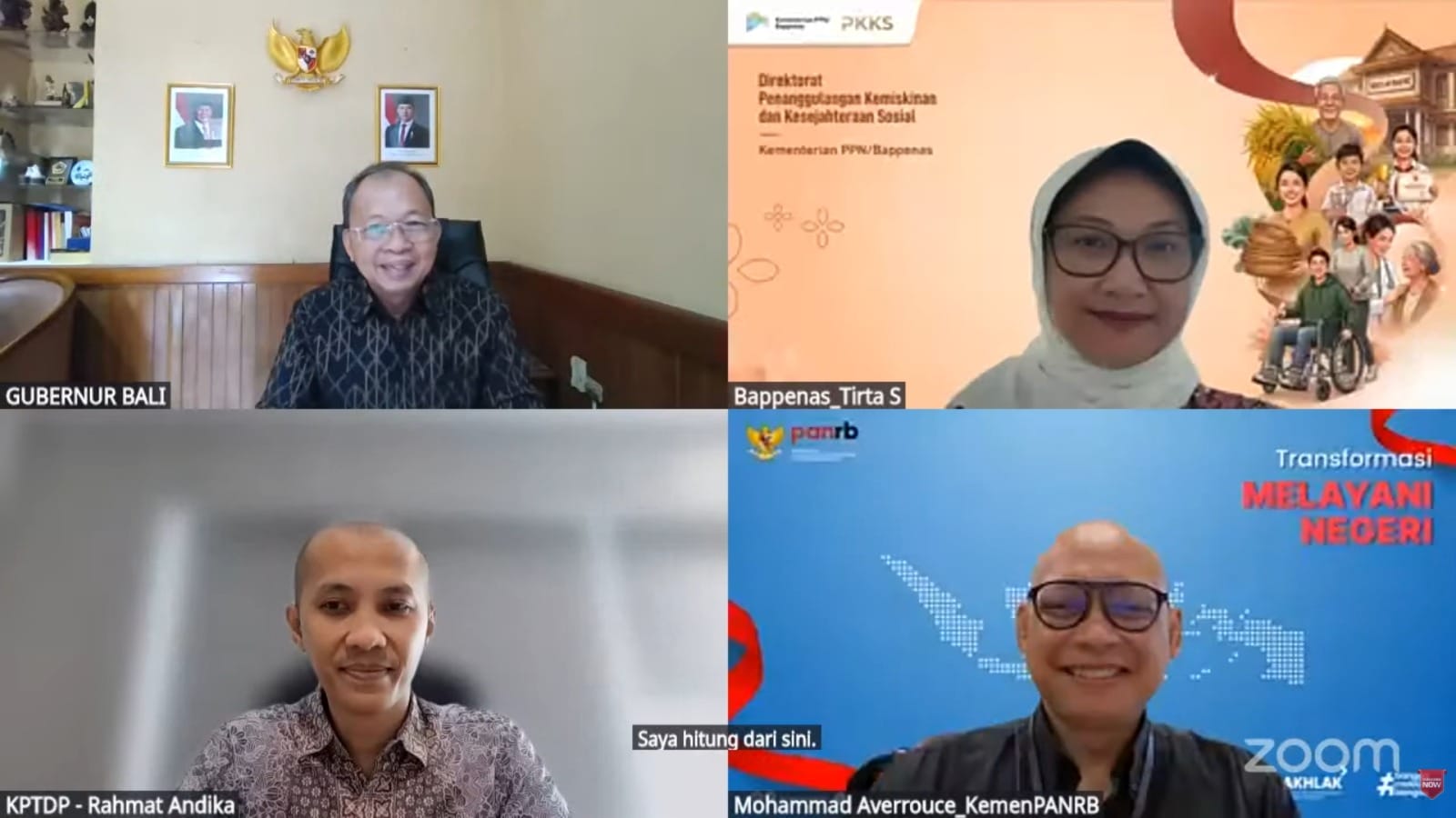 Buka Bimtek via Zoom, Koster Sentil Data Bansos: Harus Dibenahi Supaya Tepat Sasaran