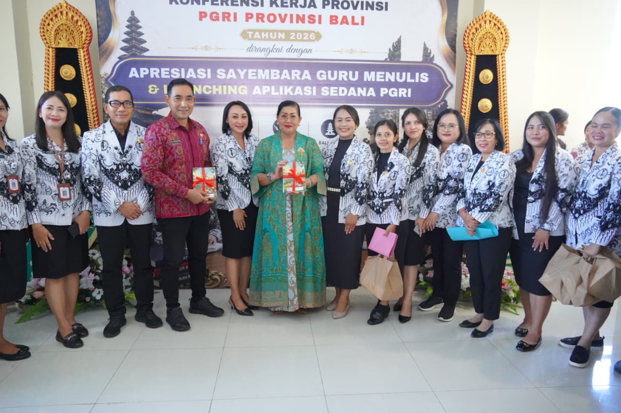 Dorong Mutu Pengajaran, PGRI Bali Luncurkan Aplikasi Sedana dan Jaring 600 Karya Sayembara Menulis Guru