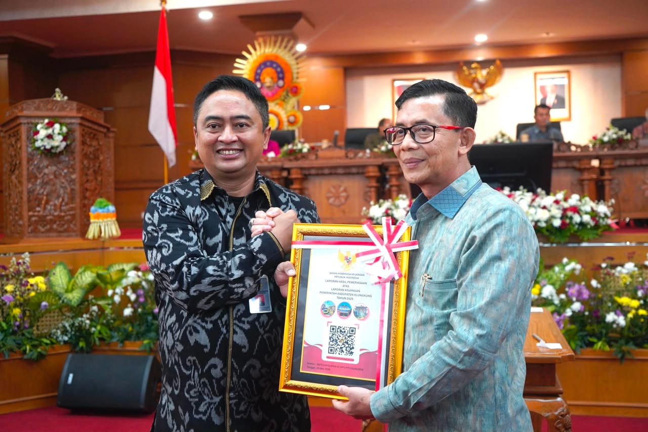 Rekor 11 Kali Beruntun, Pemkab Klungkung Kembali Raih Opini WTP dari BPK RI