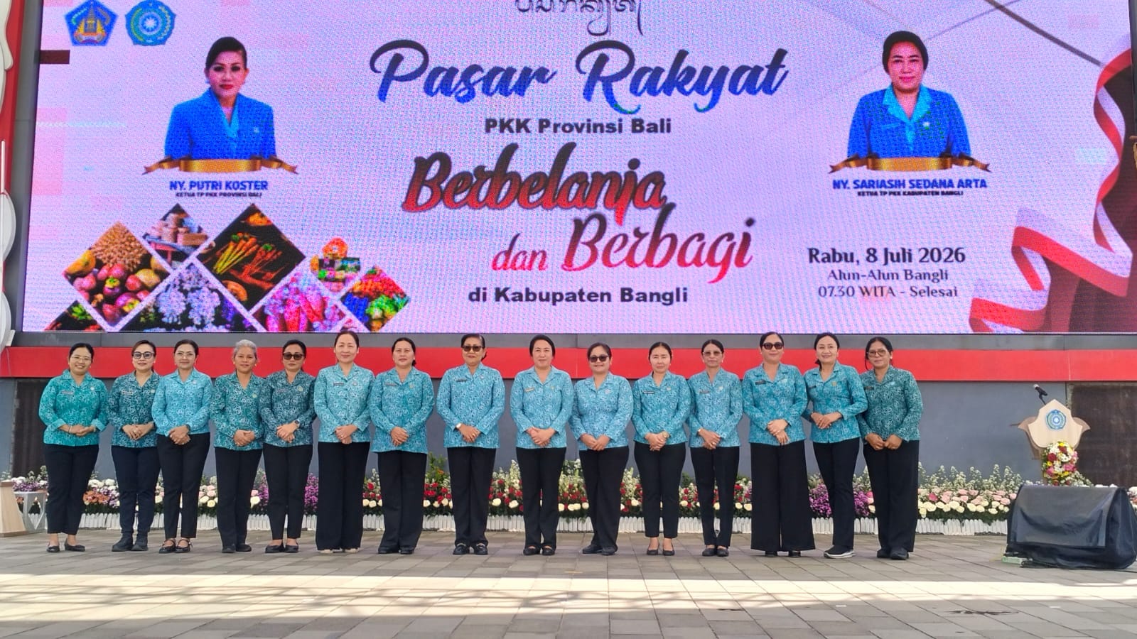 Pasar Rakyat PKK Bali di Bangli ; Stan Kuliner dan Asparagus Khas Bangli Diserbu Pembeli