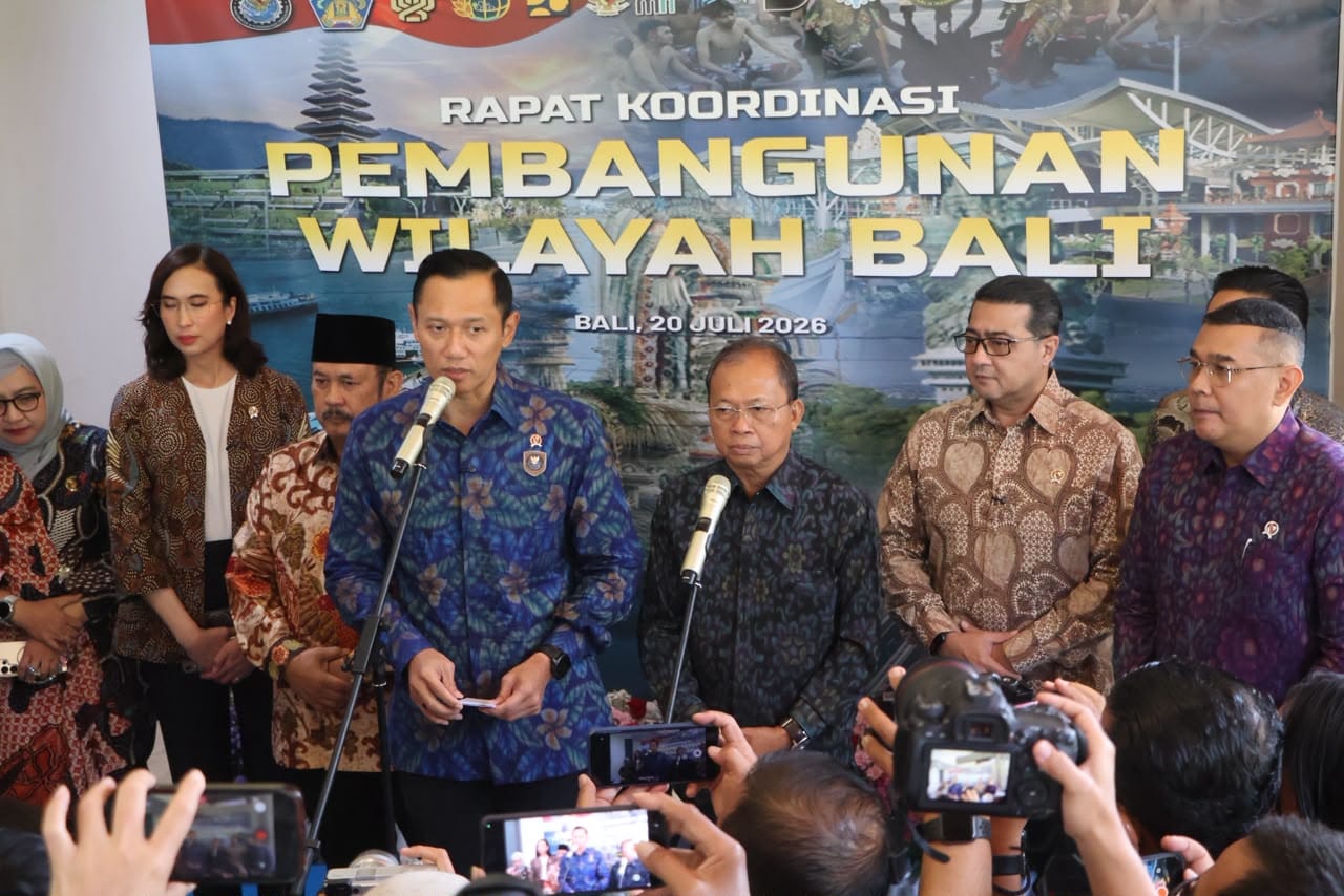 Dipimpin Gubernur Koster dan Menko AHY, Rakor Pembangunan Wilayah Bali Sepakati Penguatan Infrastruktur dan Water Taxi