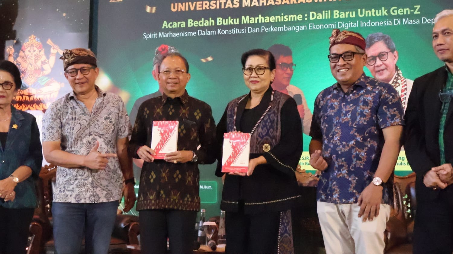 Hadir di Bedah Buku Rocky Gerung, Gubernur Koster Minta Mahasiswa Unmas Tak Apatis di Era Algoritma