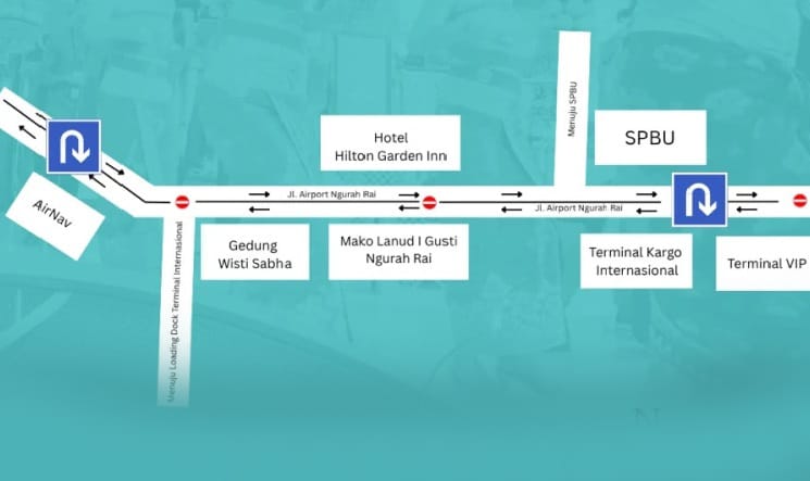 Mulai Hari 31 Juli, Jalur Masuk Bandara Ngurah Rai Berubah, Ini Skema Barunya