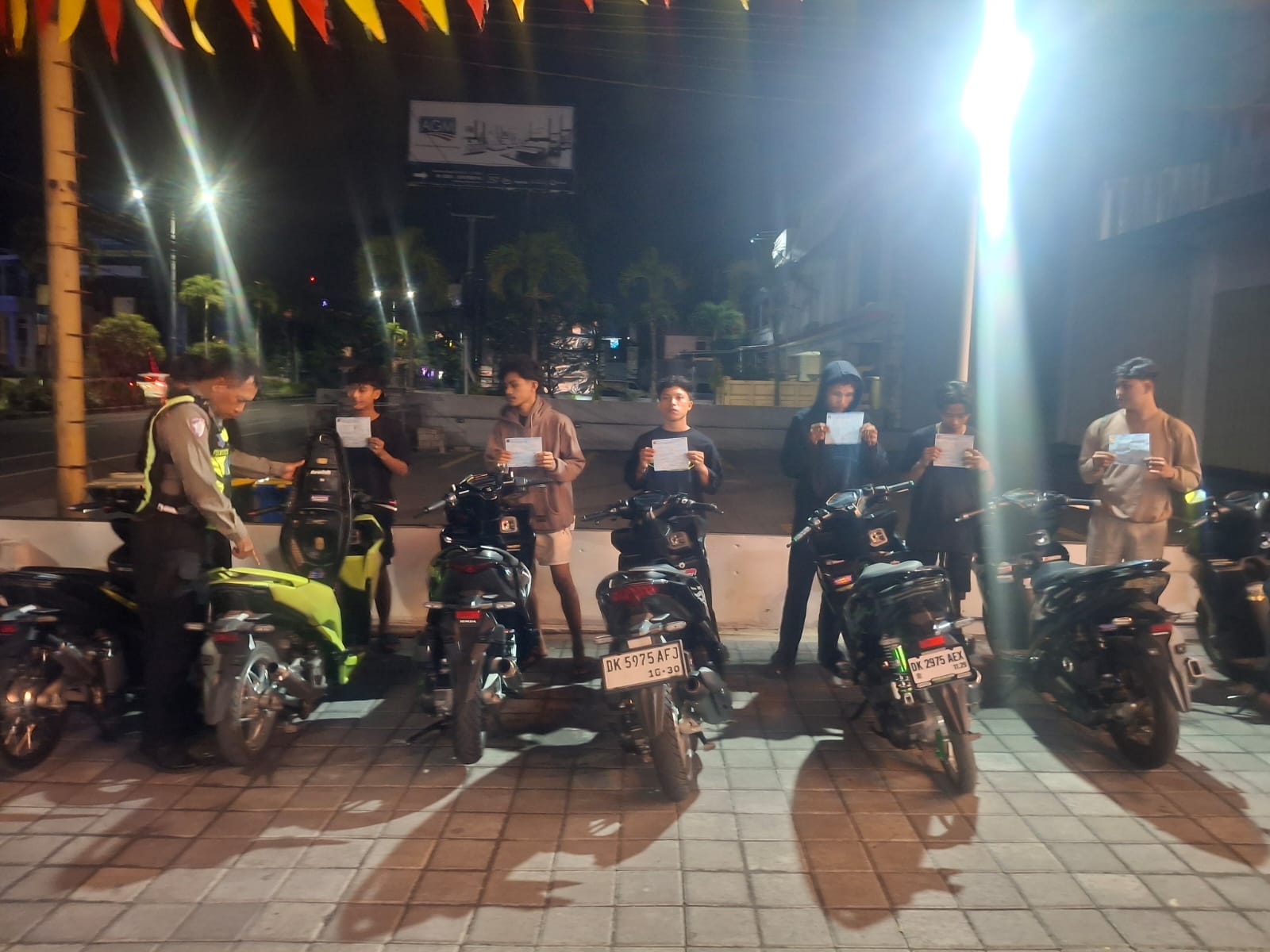 Satlantas Polresta Denpasar Sita 26 Sepeda Motor Knalpot Brong dan Tanpa TNKB