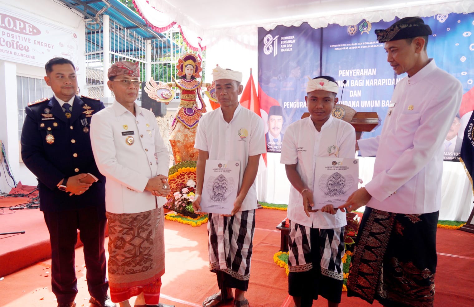HUT ke-81 RI,  Remisi untuk 88 Warga Binaan Rutan Klungkung, 2 Langsung Bebas