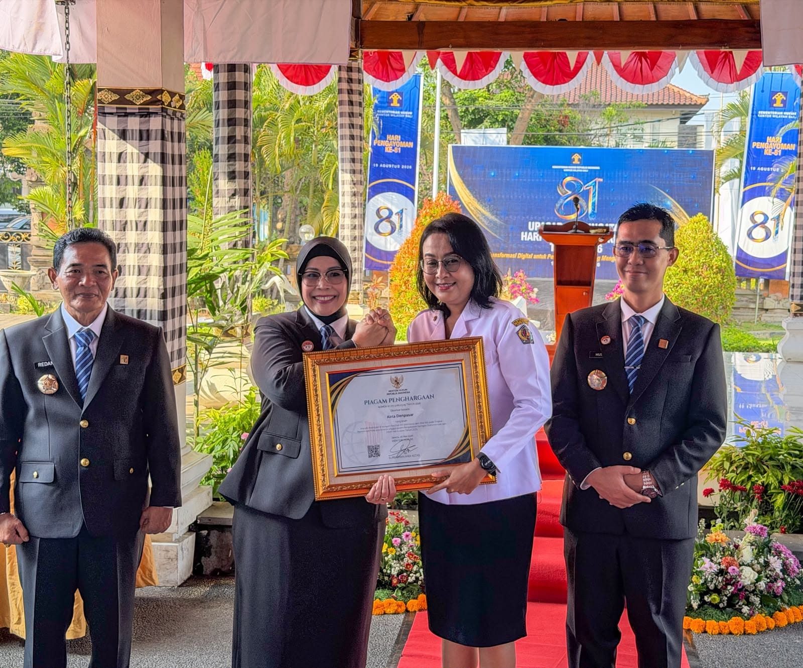 Raih Nilai Sempurna 100, Pemkot Denpasar Sabet Dua Penghargaan Bidang Hukum Tahun 2026
