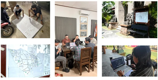 Dorong Desa Batuan Go Digital ! Mahasiswa PNB Buat Peta Mitigasi Bencana lan Visual 3D Lapangan Yudistira