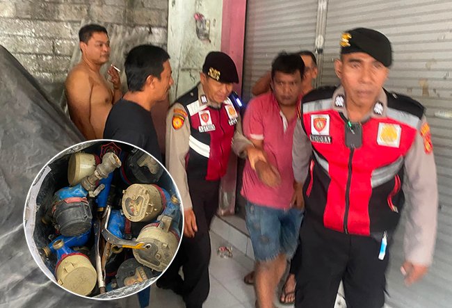 Maling Meteran Air PDAM di Kuta Utara Dibekuk Warga