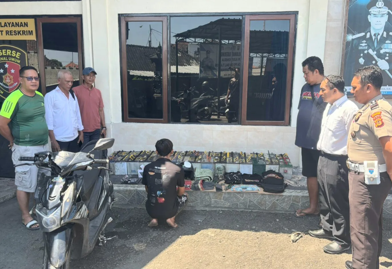 Preteli 30 Aki Truk di Bypass IB Mantra Klungkung – Gianyar, Pemuda Asal Tabanan Diringkus