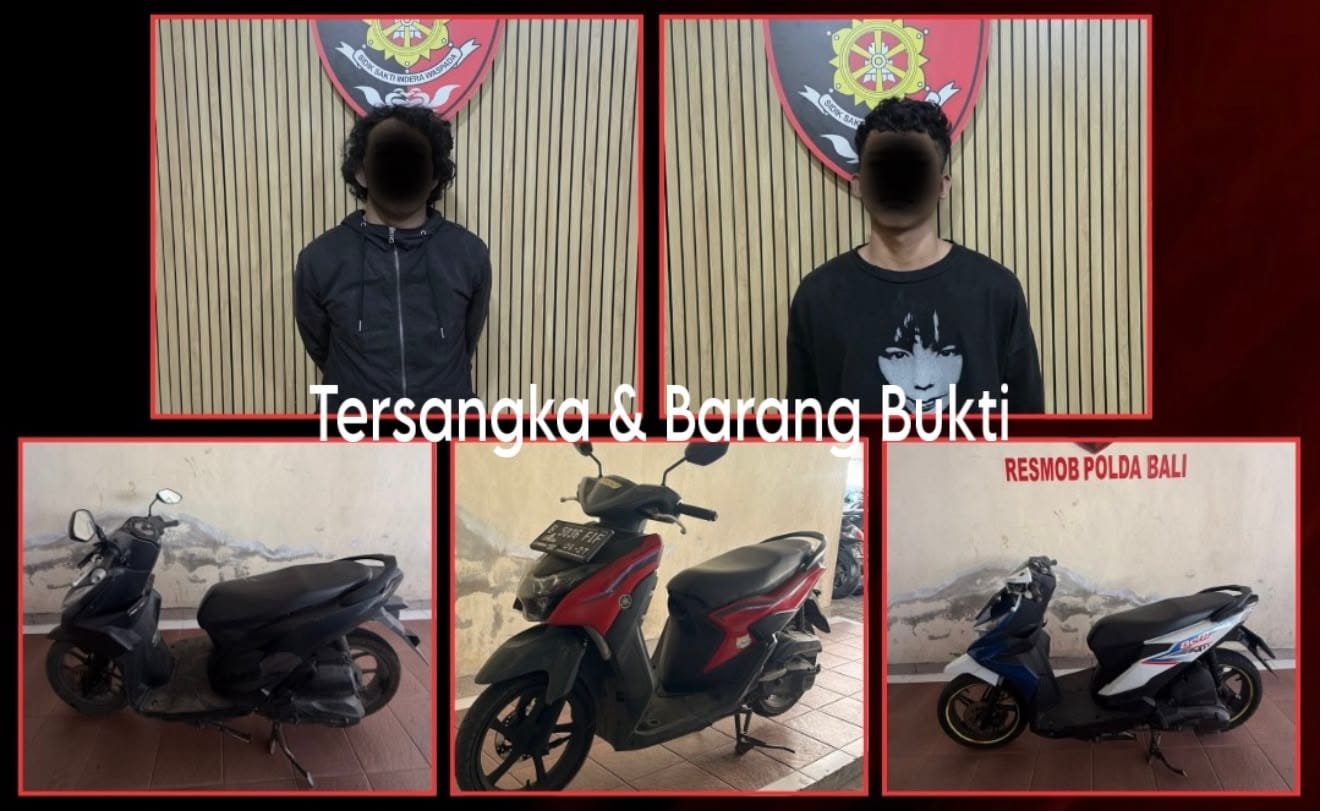 Duo Pelaku Curanmor Asal Bekasi Ditangkap Tim URC Jatanras Polda Bali