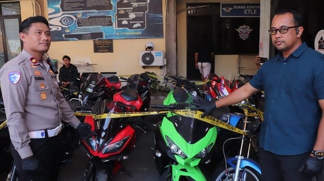Bikin Bising dan Ganggu Pengendara, Puluhan Motor Berknalpot Brong Dikandangkan Polresta Denpasar