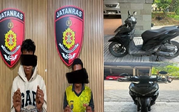 Curi Vario – Cat Putih Diganti Hitam, Dua Sumba Dibekuk di Proyek Jimbaran