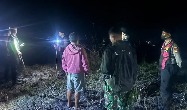 Polsek Nusa Penida Selidiki Penyebab Kebakaran di Bukit Tatak Pangkung