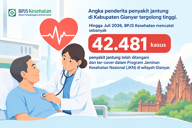 Sedot Pembiayaan Kesehatan Terbesar, BPJS Kesehatan Catat 42.481 Kasus Jantung di Gianyar