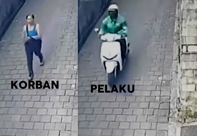 Kalung Gagal Dirampas, Emak-Emak di Padangsambian Nyaris Jadi Korban Jambret Beratribut Ojol