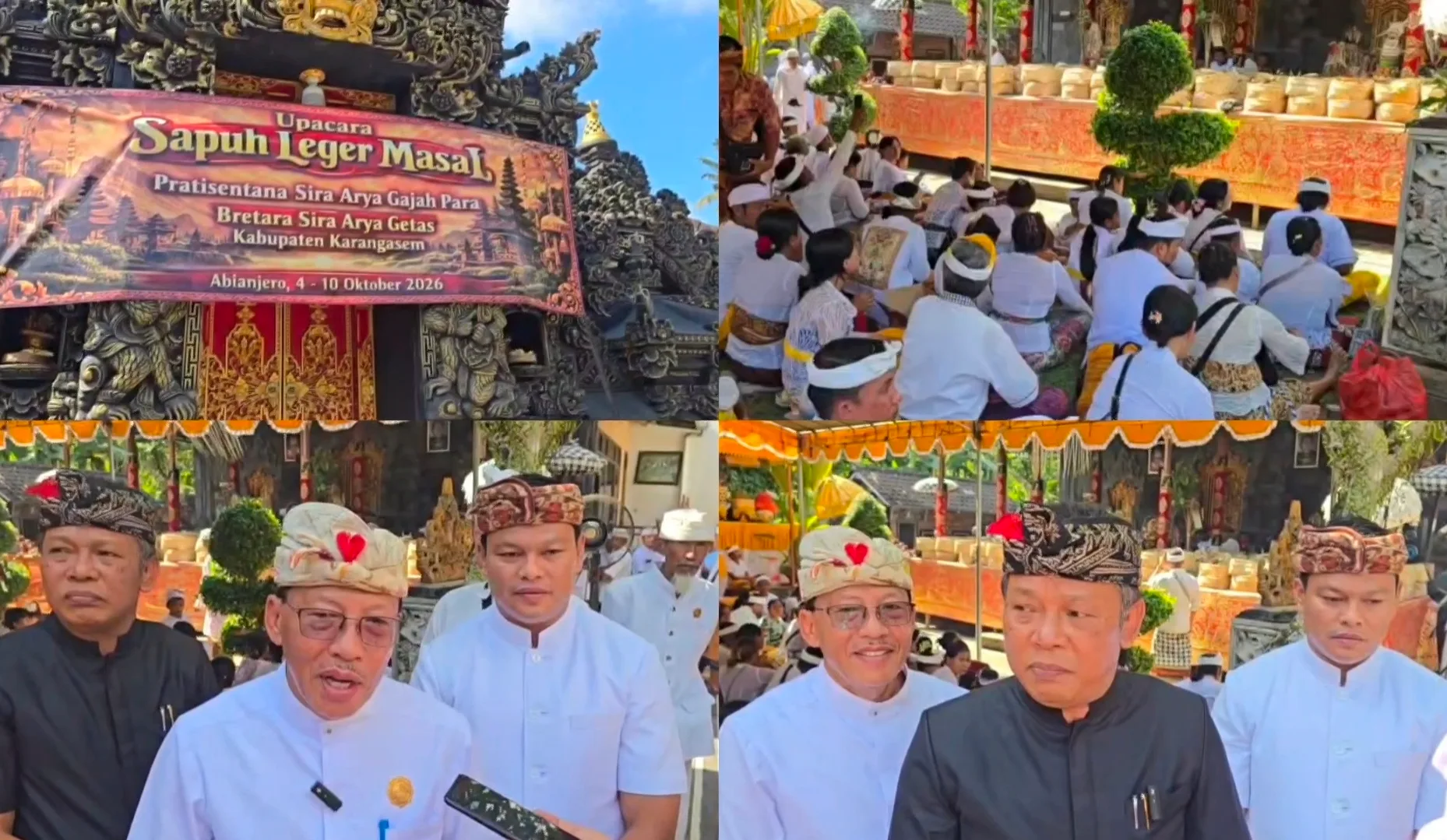 Pasemetonan Sira Arya Gajah Para Karangasem Gelar Upacara Sapuh Leger Massal