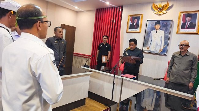 Penyegaran Birokrasi Pemkab Bangli, Bupati Sedana Arta Geser Posisi Kepala Disparbud dan Kepala Kesbangpol